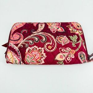 Vera Bradley Paisley Jamboree Zip Around Wallet Wristlet Retired Quilted Cotton